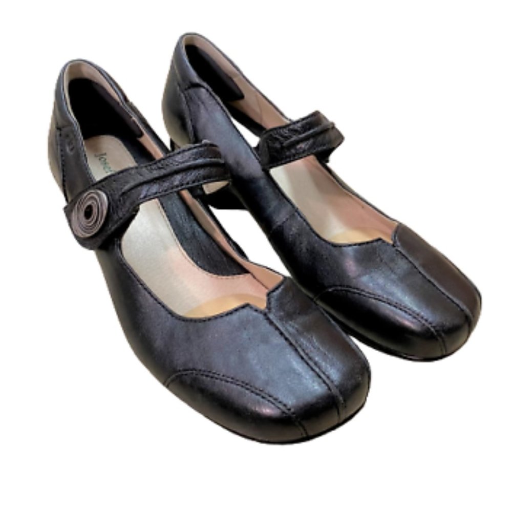 NEW Josef Seibel Cara  Mary Jane Black Leather Women's Shoes Size 7.5